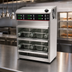 Thumbnail image #3 for Carter-Hoffmann Vertical Crisp N Hold Countertop Food Holding Cabinet, Stainless Steel, 6 1/3-Size Pan or 2 Half-Size Sheet Pan Capacity