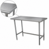 Thumbnail image #3 for Advance Tabco Special Value Series 60-Inch x 30-Inch Open Base Work Table with 304 Stainless Steel Top