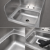 Thumbnail image #3 for John Boos Pro-Bowl Wall Mounted Stainless Steel Hand Sink with Left and Right Side Splashes, 14 x 10 x 5 Inch Bowl