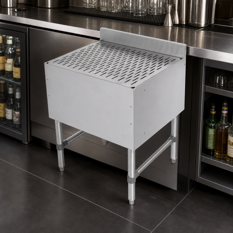 Product image #3 for John Boos Slim-Line Freestanding Underbar Drainboard, 36 x 18 x 32-1/2 Inches, Stainless Steel