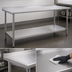 Thumbnail image #3 for Spec-Master 84 Inch x 30 Inch 300 Series Stainless Steel Work Table with Undershelf and 1-1/2 Inch Rear Up-Turn