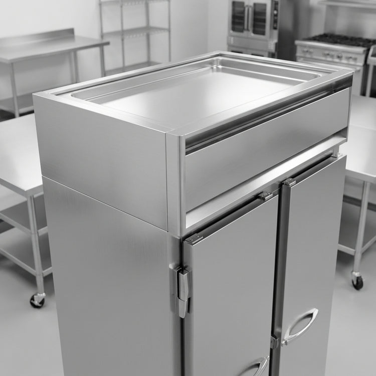 Product image #2 for Continental Refrigerator 2FSNSS Two-Section Shallow Depth Reach-In Freezer with Solid Doors