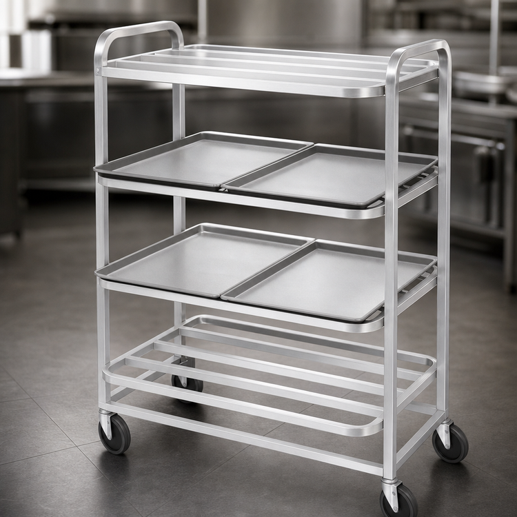 Product image #4 for Channel SM-4 Aluminum Mobile 4-Shelf Spot Merchandiser Display/Universal Rack