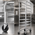 Thumbnail image #3 for Channel Manufacturing All-Welded Stainless Steel End-Load Platter Rack with Casters, 5-Platter Capacity