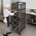 Thumbnail image #4 for Cambro Camshelving Ultimate Full-Size End-Load Sheet Pan Rack, 3-Inch Rail Spacing, Metal Casters, Brushed Graphite