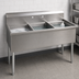 Thumbnail image #3 for Eagle Group Three-Compartment Floor Model Utility Sink, 61-3/8 Inch W x 25 Inch D, 304 Stainless Steel, No Drainboards