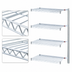 Thumbnail image #3 for EAGLEbrite 4-Tier Add-On Wire Shelving Unit, 24 Inch W x 18 Inch D x 74 Inch H, Zinc Finish