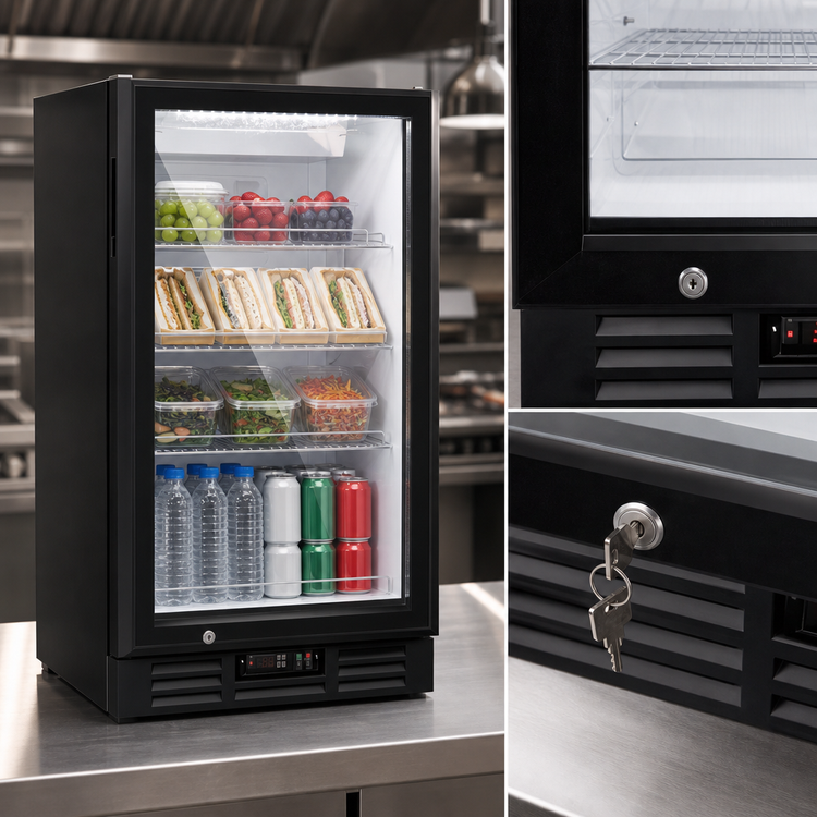 Product image #3 for Atosa 1-Door Countertop Glass Door Refrigerator Merchandiser, 2.4 Cu. Ft., Black