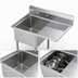 Thumbnail image #3 for Sapphire Manufacturing 1-Compartment Commercial Sink with Right Drainboard, 50-1/2 Inch Wide