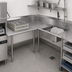 Thumbnail image #3 for John Boos Pro-Bowl 60-Inch x 60-Inch Corner Soiled Dishtable with 20-Inch x 20-Inch x 8-Inch Bowl, Left-to-Right, 14 Gauge 304 Stainless Steel