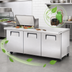 Thumbnail image #3 for True Mega-Top 72-Inch 3-Door Solid-Door Sandwich/Salad Prep Table with 12-Pan Top