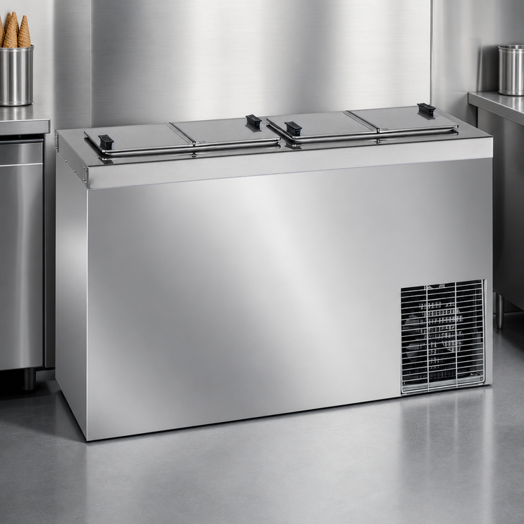 Product image #3 for Master-Bilt DC-4SSE All-Stainless Ice Cream Dipping Cabinet, 6 Tub Display / 4 Tub Storage