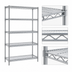 Thumbnail image #3 for EAGLEbrite 5-Tier Add-On Wire Shelving Unit with QuadTruss Design, 36W x 18D x 86H, Zinc Finish