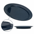 Thumbnail image #4 for CFS Brands Dallas Ware® 4356035 12" x 8-1/2" Oval Melamine Platter, Café Blue Case of 24
