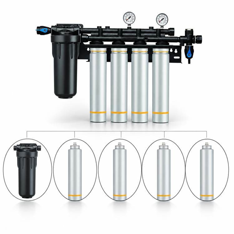 Product image #3 for Everpure Coldrink 4-4FC Commercial Water Filtration System, 60,000-Gallon, 10 GPM, 0.2 Micron