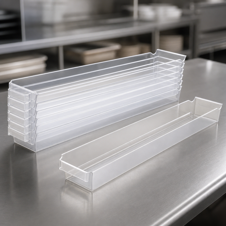 Product image #3 for Metro Clear Nesting Shelf Bin, 23-5/8 x 4-1/8 x 4 Inches, 12/Case