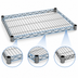 Thumbnail image #3 for Eagle Group Valu-Master QuadTruss 72 Inch x 36 Inch Wire Shelf, Pewter Gray Epoxy Finish