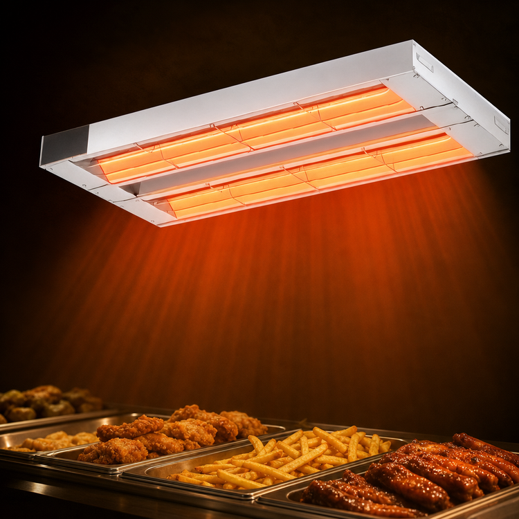 Product image #3 for Hatco Glo-Ray 36-Inch Double Infrared Strip Heater, 1.6 kW, 120V, Aluminum