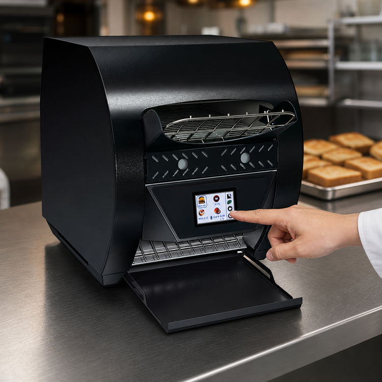 Product image #3 for Hatco Toast-Qwik Countertop Horizontal Conveyor Toaster with Touchscreen Controls