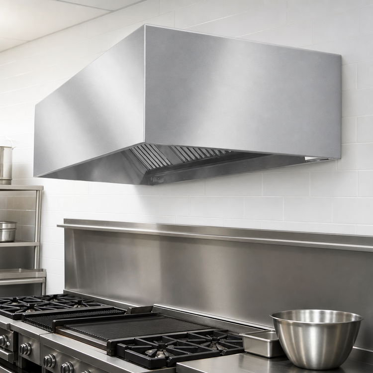 Product image #3 for SpecAIR Wall Type Make-Up Air Compensating Commercial Exhaust Hood - 78" Wide