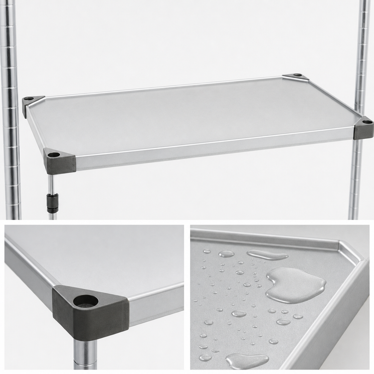 Product image #3 for Metro Super Erecta 42 x 21 Inch Solid Galvanized Steel Shelf with Raised Ship's Edge