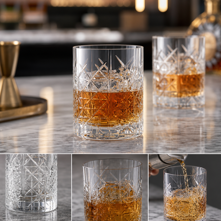 Product image #3 for Lucaris Kin Opulence Double Rocks Glass, 11-7/8 oz. (350 mL), Non-Tempered, 2 Dozen Per Case