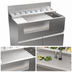 Thumbnail image #3 for Krowne Alchemy Series Thirty-Eight Lab 38 Inch Bar Ice Bin and Mise-En-Place Station with Pull-Out Drawer Base