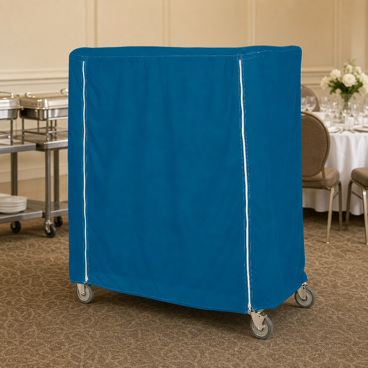 Product image #3 for Metro Queen Mary & Banquet Cart Cover, 60 x 21 x 62 Inches, Uncoated Nylon, Mariner Blue