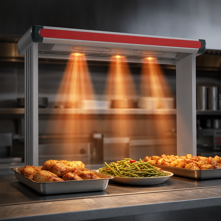 Product image #3 for Hatco Glo-Ray Designer Infrared Aluminum Strip Heater with Lights, 33.5-Inch, Single Rod