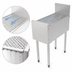 Thumbnail image #4 for Top Shelf TSF Series 12-Inch x 24-Inch Stainless Steel Underbar Drainboard with Backsplash