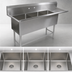 Thumbnail image #3 for John Boos Pro-Bowl 3-Compartment Floor Model Sink with Right Drainboard, 30 x 24 x 12 Inch Bowls