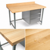 Thumbnail image #3 for John Boos 60-Inch x 30-Inch Wood Top Bakers' Table with 3 Drawers