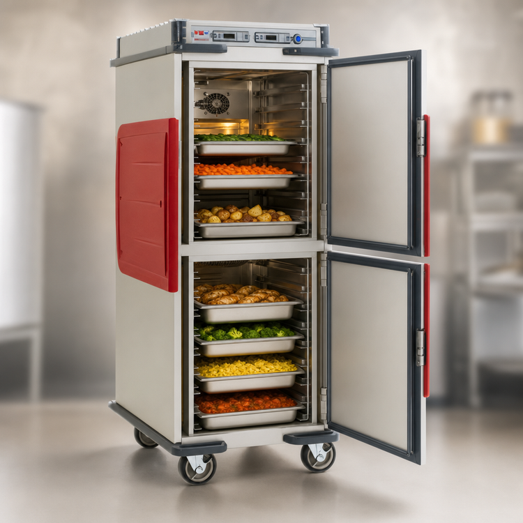 Product image #3 for Metro C5 Transport Armour T-Series Full Height Dual Cavity Insulated Mobile Heated Holding Cabinet, 14 Sheet Pan / 32 Hotel Pan Capacity