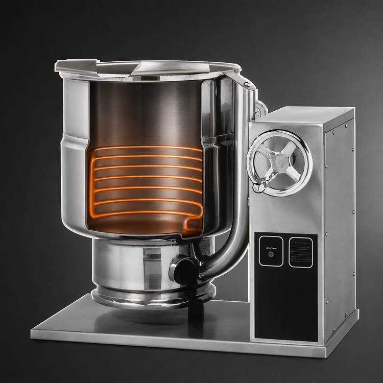Product image #3 for Groen TDBC-20C 20 Qt Electric Countertop Tilting Steam-Jacketed Kettle, 2/3 Jacket, Classic Controls