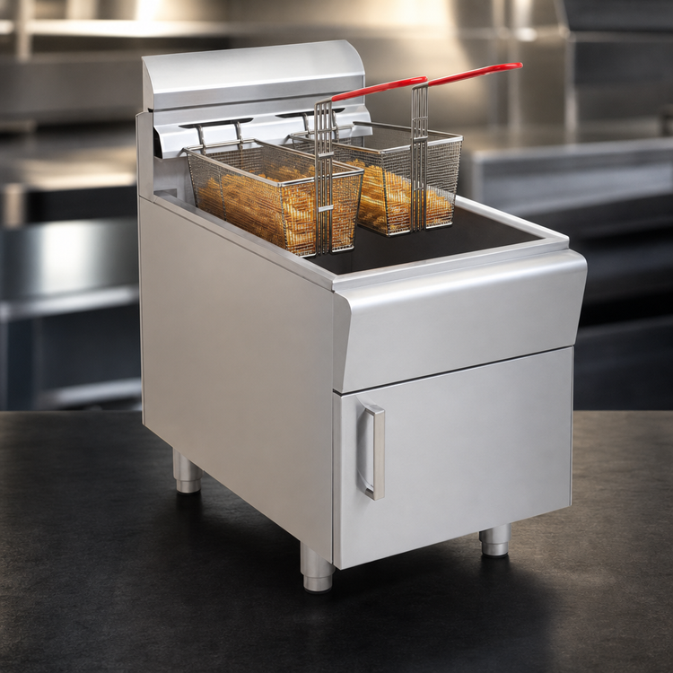 Product image #3 for RedHots Countertop Liquid Propane Gas Fryer with Single Fry Pot, 30 lb. Fat Capacity