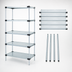 Thumbnail image #3 for Quantum 24-Inch Wide x 18-Inch Deep x 86-Inch High Stationary Solid Shelving Starter Kit