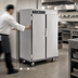 Thumbnail image #3 for FWE TST-20 Slim-Line Mobile 2-Door Heated Holding Cabinet, Stainless Steel, Forced-Air Heat