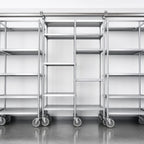 Thumbnail image #3 for Metro TOP-TRACK TTA24C 24-Inch Chrome-Plated Stationary Intermediate Unit Kit with 86-Inch Posts for Track Shelving