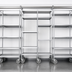 Thumbnail image #3 for Metro TOP-TRACK 24-Inch Chrome Plated Stationary Intermediate Unit Kit for Track Shelving