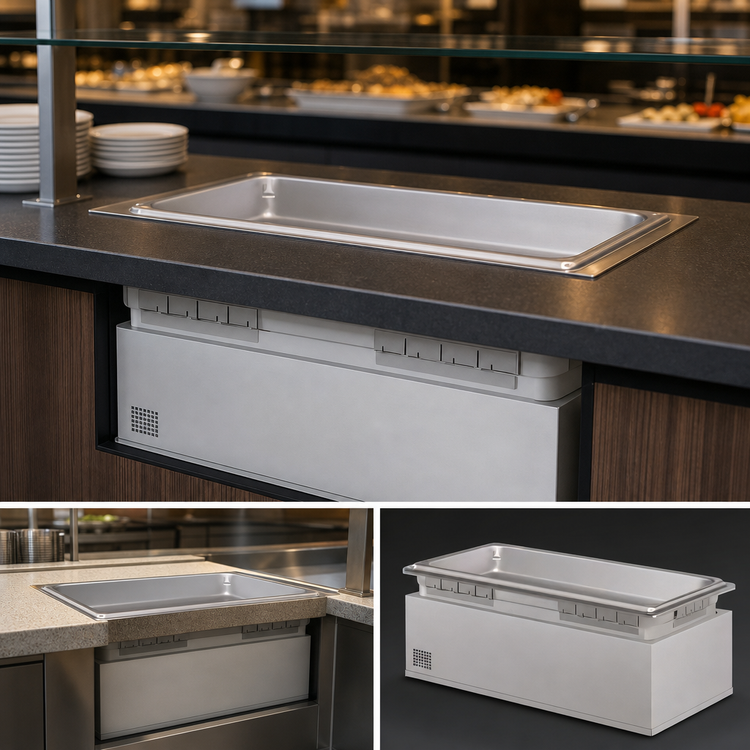 Product image #3 for Hatco Drop-In Modular Heated Well for One Full-Size Pan, Insulated, with Drain and Auto-Fill