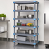 Thumbnail image #3 for Quantum Millenia 60W x 24D x 62H Polymer Shelving Unit with 4 Open and 1 Solid Grid Shelves