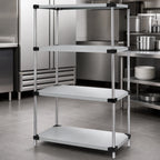 Thumbnail image #3 for Quantum WRS4-74-2436SS 4-Shelf 304 Stainless Steel Solid Shelving Unit, 36"W x 24"D x 74"H