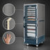 Thumbnail image #3 for Metro C5 3 Series Insulation Armour Heated Holding Cabinet, Full Height, Lower Wattage, Dutch Clear Doors, Gray