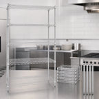 Thumbnail image #3 for Quantum WR74-2472C-5 5-Shelf Stationary Wire Shelving Starter Unit, 72W x 24D x 74H, Chrome Finish