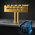 Thumbnail image #3 for Micro Matic T Style Countertop 5-Faucet Glycol-Cooled Draft Beer Tower, PVD Brass Finish