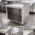 Thumbnail image #3 for Advance Tabco 84-Inch x 24-Inch Open Front Cabinet Base Work Table with 5-Inch Backsplash, 14-Gauge 304 Stainless Steel Top
