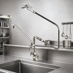 Thumbnail image #3 for T&S Brass B-0300-A16-WD Double Pantry Deck-Mount Wash-Down Faucet, 16-Inch Swing Nozzle, Low-Flow Spray Valve, Low-Lead