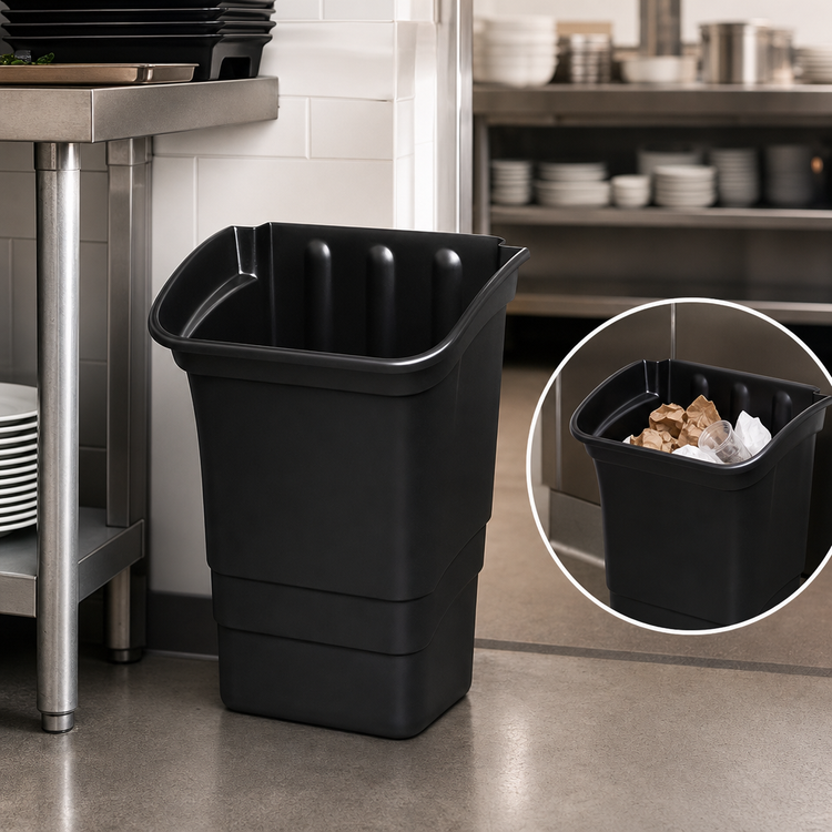 Product image #3 for Rubbermaid Commercial Products 8 Gallon Black Refuse Bin