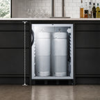 Thumbnail image #4 for Summit Commercial SBC56GBINKADA ADA Counter-Height Draft Beer Dispenser, Glass Door, 5.5 cu. ft., Two 1/6 Keg Capacity, Black