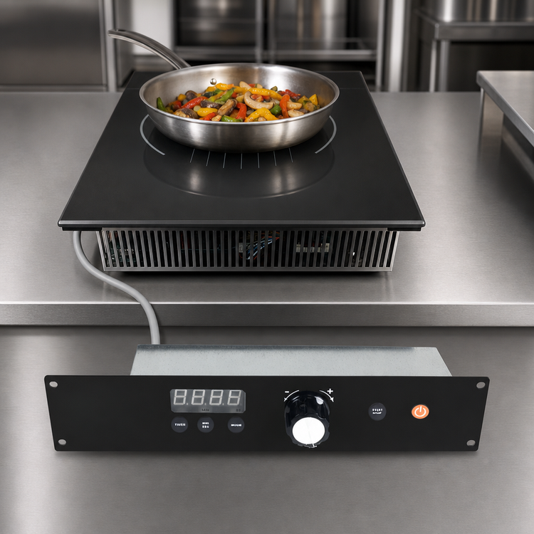 Product image #3 for Nemco DIPO Drop-In Single-Burner Induction Cooktop with Separately Mounted Digital Controls, 1.8 kW, 120V